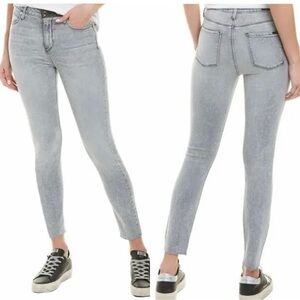RtA Skinny High Rise Jeans Edgy Gray Sz 25